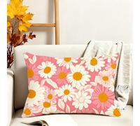 Funda Cojin 40x70 cm Rosa Fundas Cojines Floral Funda Almohada Juego De 1 Terciopelo Rectángulo Cojines Exterior con Cremallera Invisible, Navidad Decorativos Jardín Sofá Dormitorio Oficina 3s-395