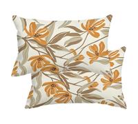 Funda Cojin 40x70 Juego de 2, Beige Fundas Cojines Impermeable Lino -4151