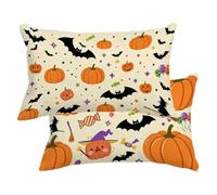 Funda Cojin 40x70 Juego de 2, Halloween Fundas Cojines Exterior Lino -4121