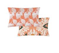 Funda Cojin 40x70cm Naranja Quemado Funda Cojines Exterior Impermeable Cojines Sofa Blanco Lino Cushion Covers Decorativos Con Cremallera Invisible Para Sofa Sala de Estar Jardín Coche SillaT199