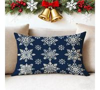 Funda Cojin 40x80 cm Marina de Guerra Funda Almohada Juego De 1 Fundas Cojines Invierno Lino Cojines Rectangulares con Cremallera Invisible, Decorativos Navideña Sala de Estar Sofá Dormitorio 1h-489