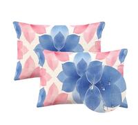 Funda Cojin 40x80cm Cojines Exterior Impermeable 2 Piezas Rectangulares Lino Fundas de Almohada Flor,Grandes Cushion Covers con Cremallera Oculta,Patio Jardín Otoño Decor Cushion Sencillez,LY-916