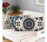 Funda Cojin 40x80CM Juego de 2 Beige Fundas Cojines Mandala Funda Cojín Sofá Rectangular Lino Decorativos Funda de Almohada Sofa Cushion Covers Lumbar para Silla Dormitorio Autumn Decoracion L-214