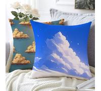 Funda Cojin 40x80cm Juego De 2 Suave Material De Lino Suave Transpirable Impermeable Nube Cojines Cama Decorativos,Paisaje Fundas Cojines Sofa Con Cremallera Invisible Para Salon Exterior Silla A1-496