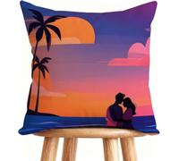 Funda Cojín 45x45 cm Copricuscini Divano Amar Cojines Sofa Lino para Sofá Cama Coche Hogar Decorativos Seao 7-T748L