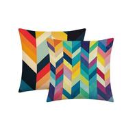 Funda Cojin 45x45cm Juego de 2, Cojines Color geometría Cuadradas