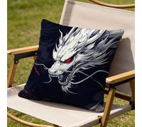 Funda Cojin 50 x 50 cm Fundas Cojines Dragón Cojines para Sofa Decor Lino Almohada Juego, Cremallera Oculta, Primavera Decorativa para Hogar Sofá Silla Cama Sala de Estar Marina De Guerra L#1362