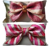 Funda Cojin 50 x 70 cm Juego de 2, Rosa Cojines Exterior, Arco Lino Fundas Cojines Cama Decorativos con Cremallera Invisible para Dormitorio Silla Sala de Estar Decoracion Verano Muebles (Rosa) -o3374