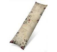 Funda Cojin 50x135 Planta Suave Terciopelo Rectangular Cojin Embarazada, Cojines Sofa con Cremallera Invisible, Marrón Otoño Fundas Cojines, Hogar Salon Dormitorios Decorativas Fundas Almohadas J-106