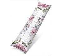 Funda Cojin 50x135 Rosa Suave Terciopelo Rectangular Cojin Embarazada, Cojines Sofa con Cremallera Invisible, Rosa Otoño Fundas Cojines, Hogar Salon Dormitorios Decorativas Fundas Almohadas J-118