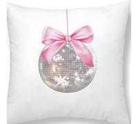 Funda Cojin 50X50 Bola Blanca Fundas De Cojines Sofa Decoracion Salon Modernos,Lino Decorativo Fundas Cojin con Cremallera Oculta,para Interior Y Exteriores