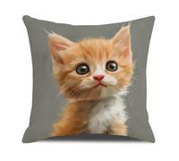 Funda Cojin 50X50 Estilo Artístico Cojines de Lino Suave con Cremallera Invisible, Decorativa para Sofá Dormitorio, Estilo Moderno