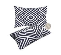 Funda Cojin 50x60 cm, Fundas Cojines Moderno Juego de 2, Funda de Cojin Strisce Cojines Rectangulares, Lumbar Cojine para Sofa de Lino con Cremallera Oculta, para Silla Decoracion del Hogar -zt406