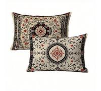 Funda Cojin 50x70 Bohemia Juego de 2, Mandala Fundas Cojines Exterior Impermeable, Terciopelo Funda de Almohada con Cremallera Oculta, Suave Cómodo y Fácil Cuidado, Adecuado para Sofá, Cama K2-127