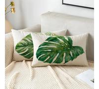 Funda Cojin 50x70 cm Beige Fundas Cojines Verde Funda Almohada Juego De 2 Terciopelo Rectángulo Cojines Exterior, Cremallera Invisible, Decorativos Jardín Sala de Estar Sofá Dormitorio Oficina 2s-315