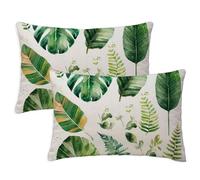 Funda Cojin 50x70 cm Fundas Cojines Simple Cojin Rectangulares Sofá Decorativos 2 Piezas Hoja Cojines para Sofa Jardin Lino Funda de Almohada para Coche Silla Dormitorio Decoracion, Regalo S-857
