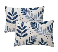 Funda Cojin 50x70 cm Fundas Cojines Simple Cojin Rectangulares Sofá Decorativos 2 Piezas Hoja Cojines para Sofa Jardin Lino Funda de Almohada para Coche Silla Dormitorio Decoracion, Regalo S-861
