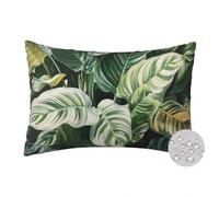 Funda Cojin 50x70 cm Juego de 2, Exterior Impermeable Lino Fundas de Cojines Verde Funda de Almohada Cojines Plantas Tropicales para Sofa Con Cremallera Oculta para Jardín Sala de Estar Coche -FS574