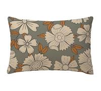 Funda Cojin 50x70 cm Sencillez Fundas Cojines Flores Funda Cojín Sofá Rectangular Lino Decorativos Funda de Almohada Sofa Cushion Covers Lumbar para Coche Silla Dormitorio Autumn Decor, Regalo L-1049