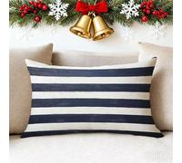 Funda Cojin 50x70 cm White Funda Almohada Juego De 1 Fundas Cojines Marina de Guerra Lino Cojines Rectangulares con Cremallera Invisible, Decorativos Navideña Sala de Estar Sofá Dormitorio 1h-563