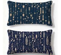 Funda Cojin 50x70cm Juego de 2 Fundas de Cojines Azul Marino Cojines Sofa Europa del Norte,2026 Nuevo Rectangulares Terciopelo Impresión a Doble Cara Funda Almohada para Dormitorio Sofá Decor O-1176U