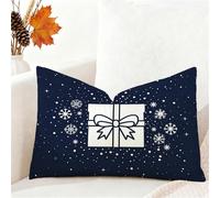 Funda Cojin 50x75 cm Marina de Guerra Funda Almohada Juego De 1 Fundas Cojines Navidad Terciopelo Cojines Rectangulares con Cremallera Invisible, Decorativos Navideña Jardín Sofá Dormitorio 1h-1127