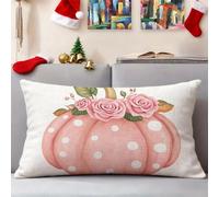 Funda Cojin 50x80 cm Beige Fundas Cojines Rosa Funda Almohada Juego De 1 Lino Rectángulo Cojines Exterior con Cremallera Invisible, Decorativos Jardín Sala de Estar Sofá Dormitorio Oficina 3s-815