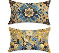 Funda Cojin 50x80 Juego de 2 Lino Cojines Sofa Planta Funda Almohada Naranja Cojines para Sofa Cojin Cama, Rectangular Fundas Cojin Impermeable, para Decorativos Jardin Salon Dormitorio s-941