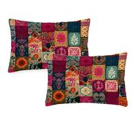 Funda Cojin 50x90 cm Cojines Exterior Impermeable Juego de 2 de Lino Fundas Cojine Hogar Decorativa Rectangulares Almohadas Fundas para Sofá Silla Habitacion Nacionalidad Funda Almohada Retro qq-334
