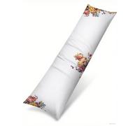 Funda Cojin 55x165 Flores Suave Terciopelo Rectangular Cojin Embarazada, Cojines Sofa con Cremallera Invisible, Color Otoño Fundas Cojines, Hogar Salon Dormitorios Decorativas Fundas Almohadas J-82