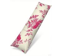 Funda Cojin 55x165 Rosa Suave Terciopelo Rectangular Cojin Embarazada, Cojines Sofa con Cremallera Invisible, Rosa Otoño Fundas Cojines, Hogar Salon Dormitorios Decorativas Fundas Almohadas J-66