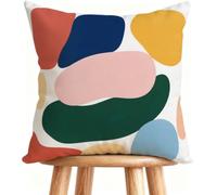 Funda Cojín 55x55 cm Copricuscini Divano Color SóLido Cojines Sofa Lino para Sofá Cama Coche Hogar Decorativos Abstracto E-HA8U3