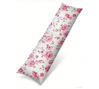 Funda Cojin 60x180 Flores Suave Terciopelo Rectangular Cojin Embarazada, Cojines Sofa con Cremallera Invisible, Rojo Otoño Fundas Cojines, Hogar Salon Dormitorios Decorativas Fundas Almohadas J-146
