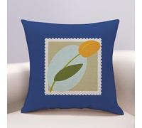 Funda Cojin 60x60 Camel Orange Blue Fundas Cojines 60x60 Algodón y Lino Funda Cojines Transpirabilidad Fundas Cojines Sofa con Cremallera Oculta Cojines 60x60 Home Deco Almohada 60x601 Pcs