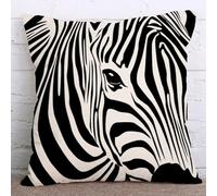 Funda Cojin 60X60 Cebra Cremallera Oculta Y Diseño Moderno, Ideal para Sofá, Dormitorio Y Decoración del Hogar