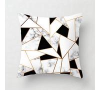 Funda Cojin 60x60 Mármol Blanca Negro Funda Almohada Tejido Suave Poliéster Cojines Sofa Cama Lavable Transpirable Cojines Decorativos para Hogar Sofá Dormitorio Coche