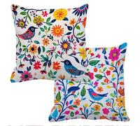 Funda Cojin 60x60cm Fundas Cojines Sofa para Exterior Color Cojines Cama Fundas Almohadas Pack 2 Terciopelo Funda Cojin Exterior Impermeable Grandes Protector Pájaro Decorativos Jardin Sofá f-8854