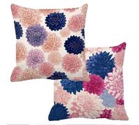 Funda Cojin 60x60cm Fundas Cojines Sofa para Exterior Retro Cojines Cama Fundas Almohadas Pack 2 Lino Funda Cojin Exterior Impermeable Grandes Protector Juego de 2 Flor Decorativos Jardin Sofá f-7945