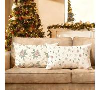 Funda Cojin 60x80 2 Piezas, De Dos Caras Flores Patrón Terciopelo Cojines Sofa, Hogar Decoracion Navidad Funda Almohada, Rectangular Dormitorio Exterior Fundas Cojines Decoracion, Rosa P-w-266