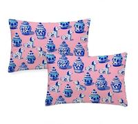Funda Cojin 60x80 cm Cojines Exterior Impermeable Juego de 2 de Terciopelo Fundas Cojine Hogar Decorativa Rectangulares Almohadas Fundas para Sofá Cama Habitacion Animal Funda Almohada Lila qq-294