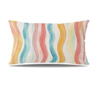 Funda Cojin 60x80 cm Juego de 1 Funda Almohada Raya, Terciopelo Cojines para Sofa Impresión de Doble Cara Rectangular Cojines Decorativos con Cremallera Invisible, Cama Home Decoration (Color) T9-636