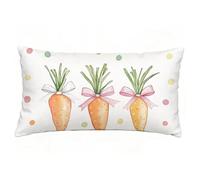 Funda Cojin 60x80 cm Juego de 3 Funda Almohada Beige, Lino Cojines para Sofa Impresión de Doble Cara Rectangular Cojines Decorativos con Cremallera Invisible, Cama Home Decoration (Naranja) T9-6