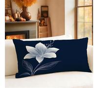 Funda Cojin 60x80 cm Marina de Guerra Funda Almohada Juego De 1 Fundas Cojines Floral Lino Cojines Rectangulares con Cremallera Invisible, Decorativos Navideña Sala de Estar Sofá Dormitorio 1h-1121