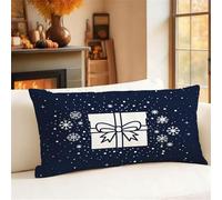 Funda Cojin 60x80 cm Marina de Guerra Funda Almohada Juego De 1 Fundas Cojines Navidad Lino Cojines Rectangulares con Cremallera Invisible, Decorativos Navideña Sala de Estar Sofá Dormitorio 1h-1127