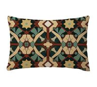Funda Cojin 60x80 cm Retro Fundas Cojines Patrón Funda Cojín Sofá Rectangular Lino Decorativos Funda de Almohada Sofa Cushion Covers Lumbar para Coche Silla Dormitorio Autumn Decoracion, Regalo L-1039
