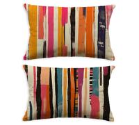 Funda Cojin 60x80 Juego de 2 Fundas Cojines Color Terciopelo Cojines Raya,2026 Nuevo Rectángulo con Cremallera Oculta Cojin Sofa para Hogar Decoración Sofá Dormitorio Sala de Estar Oficina O-111C