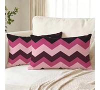 Funda Cojin 60x80 Juego de 2, Rosa Rectangular Impermeable Funda Almohada, Suave Lino Fundas Cojines, Geometría Doble Cara Estampad Fundas de Almohada para Interior/Exterior Sofá Decor Regalo J0-554