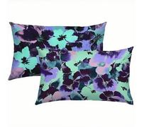 Funda Cojin 60x80 Retro Juego de 2, Terciopelo Flores Fundas Cojines Exterior Impermeable, Funda de Almohada con Cremallera Oculta, Cómodo y Transpirables, para Cojines Decorativos Sofá Jardín S5-145