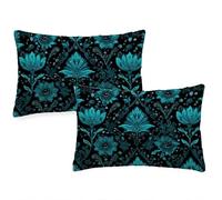 Funda Cojin 60x90 cm Cojines Exterior Impermeable Juego de 2 de Terciopelo Fundas Cojine Hogar Decorativa Rectangulares Almohadas Fundas Para Sofá Silla Habitacion Planta Funda Almohada Turquesa q-632