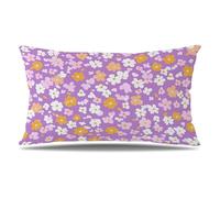 Funda Cojin 60x90 cm Juego de 1 Funda Almohada Púrpura, Terciopelo Cojines para Sofa Impresión de Doble Cara Rectangular Cojines Decorativos con Cremallera Invisible, Home Decoration (Flor) T9-716